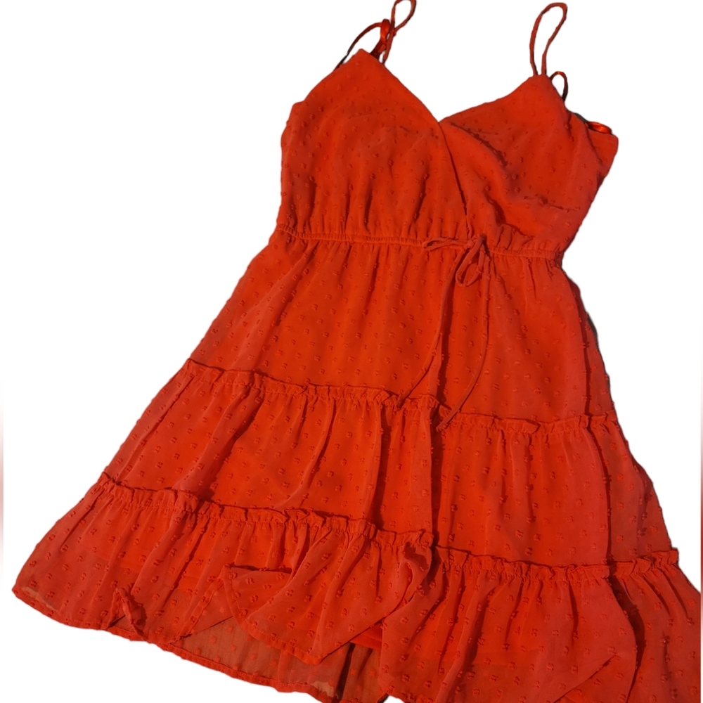 Orange color mini dress size s
